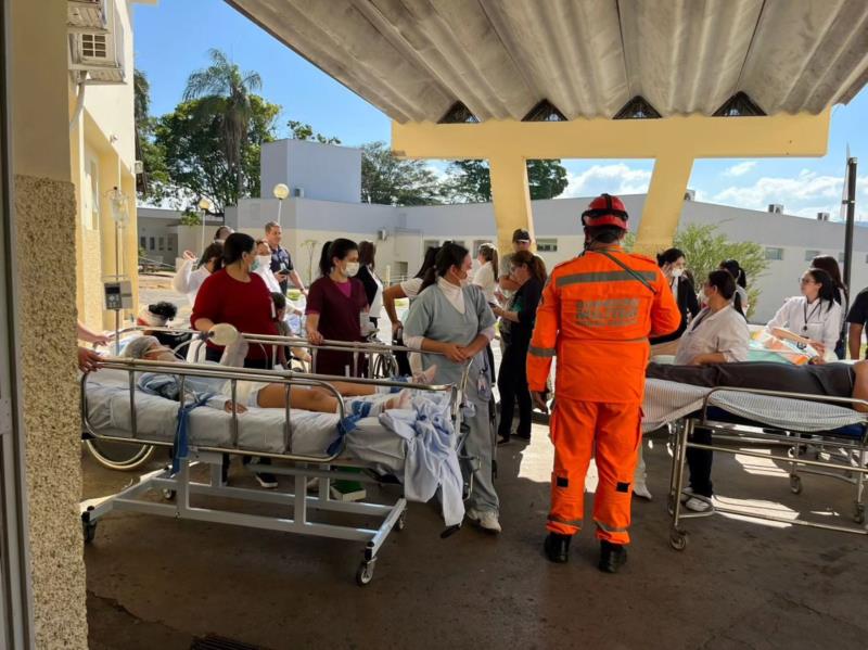 Bombeiros realizam simulado de evacuação na Santa Casa de Guaxupé 