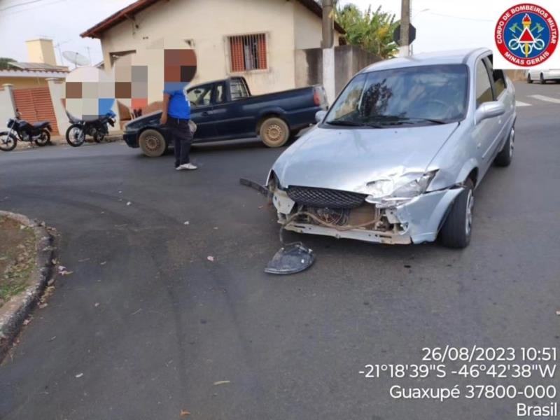 Colisão entre moto e carro na Avenida Dona Floriana mobiliza o Corpo de Bombeiros 