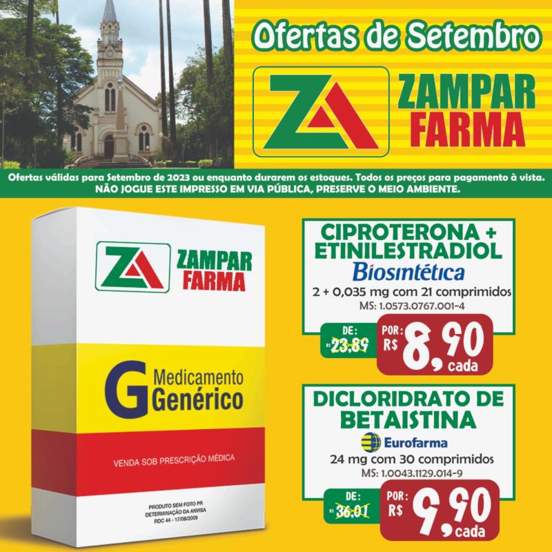 Ofertas do mês de  Setembro na Zampar Farma 