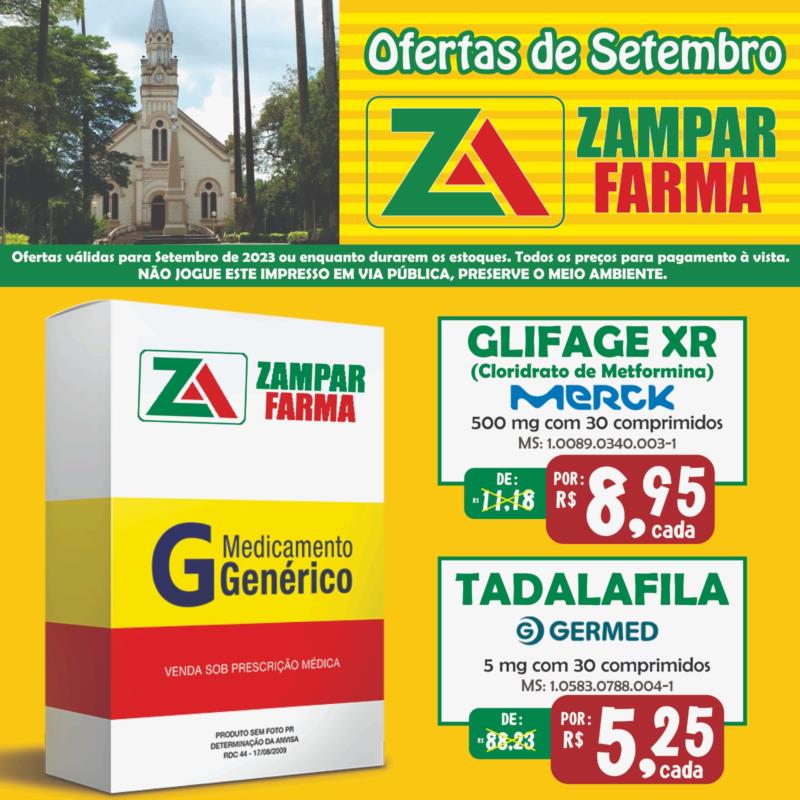 Ofertas do mês de  Setembro na Zampar Farma 