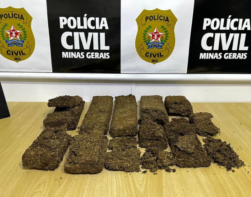 Polícia Civil apreende mais de 10 quilos de maconha enterradas próximo a uma mineradora 