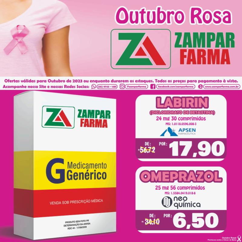 Ofertas de outubro na Zampar Farma 