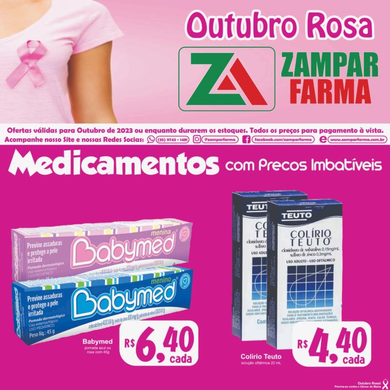 Ofertas de outubro na Zampar Farma 