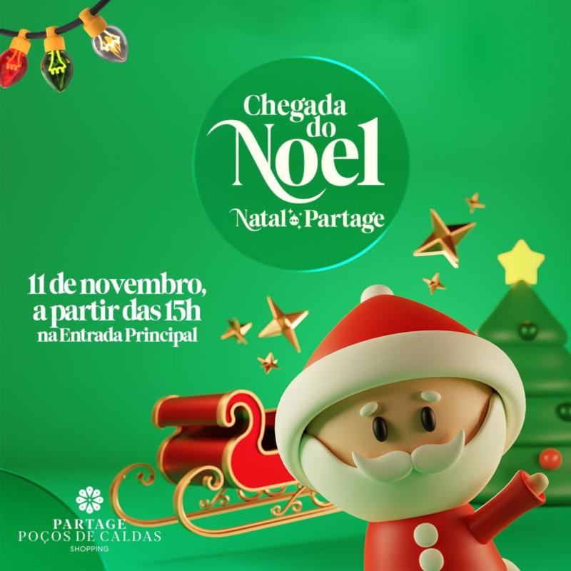 Magia do Natal: Papai Noel chega ao Shopping Partage Poços de Caldas neste sábado