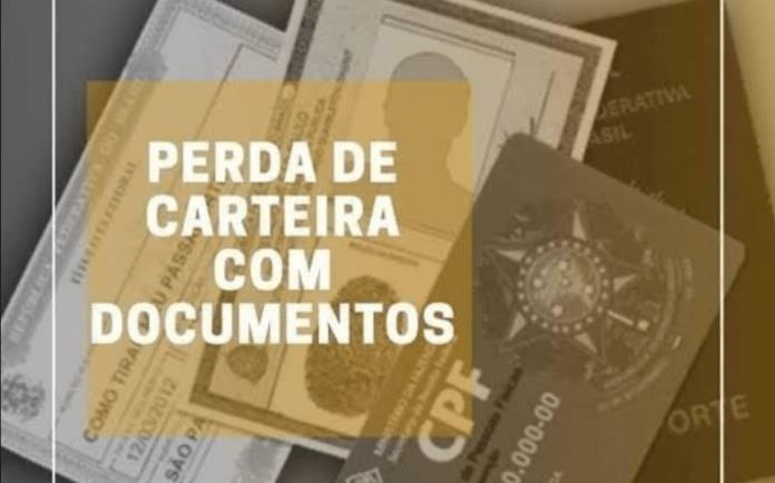 Carteira com documentos perdida em Guaxupé 