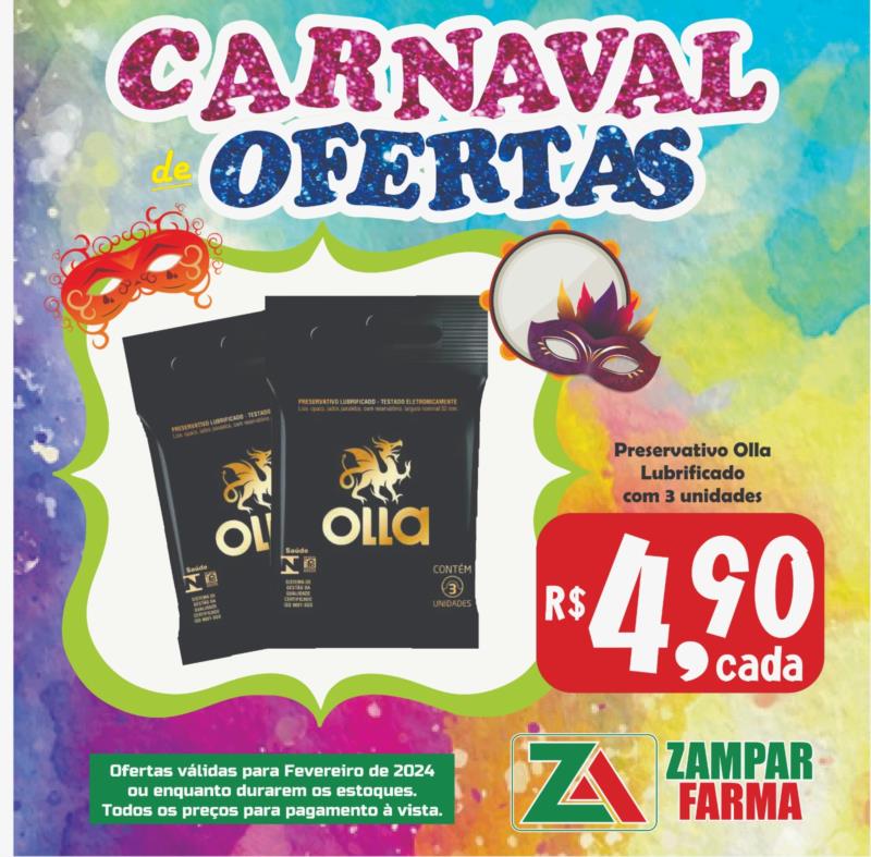 Carnaval de ofertas na Zampar Farma 