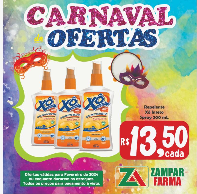 Carnaval de ofertas na Zampar Farma 