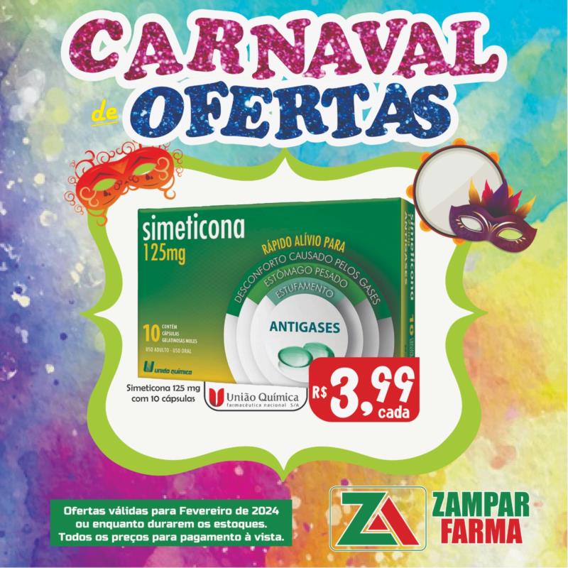 Carnaval de ofertas na Zampar Farma 