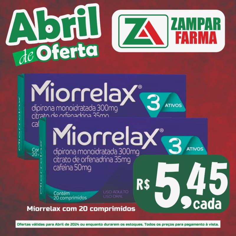 Ofertas de abril na Zampar Farma 