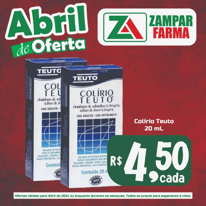 Ofertas de abril na Zampar Farma 