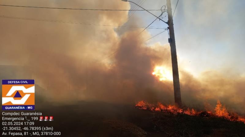 Ação rápida da Defesa Civil de Guaranésia combate queimadas no município 