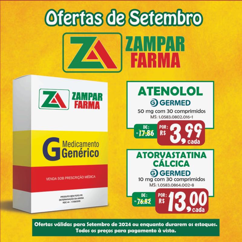 Ofertas de Setembro na Zampar Farma 