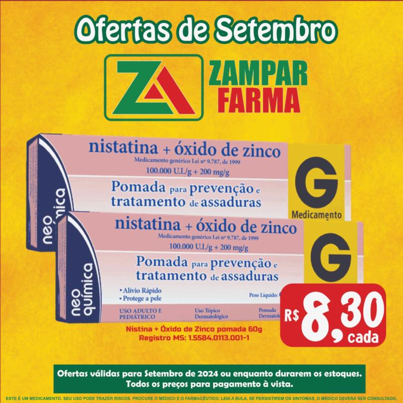 Ofertas de Setembro na Zampar Farma 