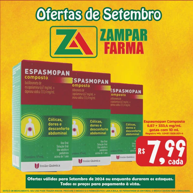 Ofertas de Setembro na Zampar Farma 