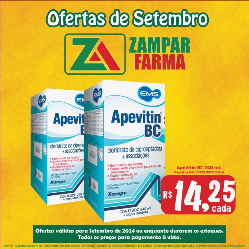 Ofertas de Setembro na Zampar Farma 