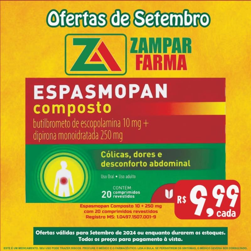 Ofertas de Setembro na Zampar Farma 