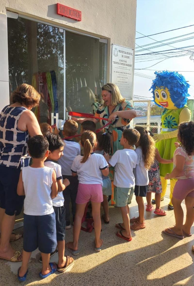 Em Guaxupé, EMEI Serafina Stampone Smargiassi inaugura biblioteca