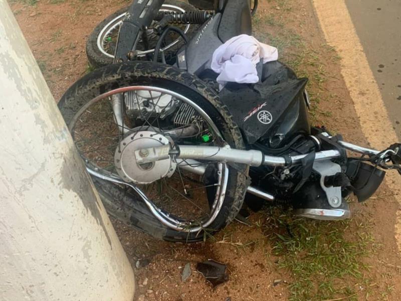 Bombeiros resgatam motociclista ferido no Polo Industrial de Guaxupé