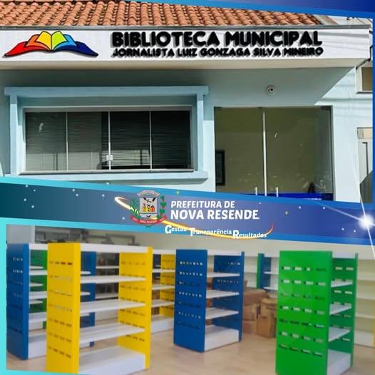 Biblioteca municipal de Nova Resende é reinaugurada pela Prefeitura 