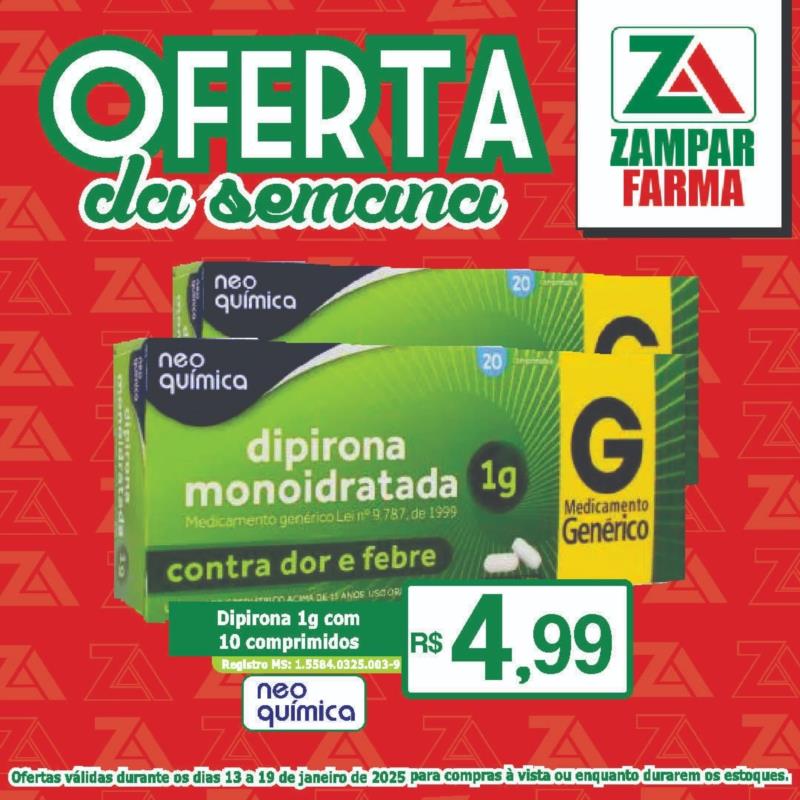 Ofertas da semana na Zampar Farma 