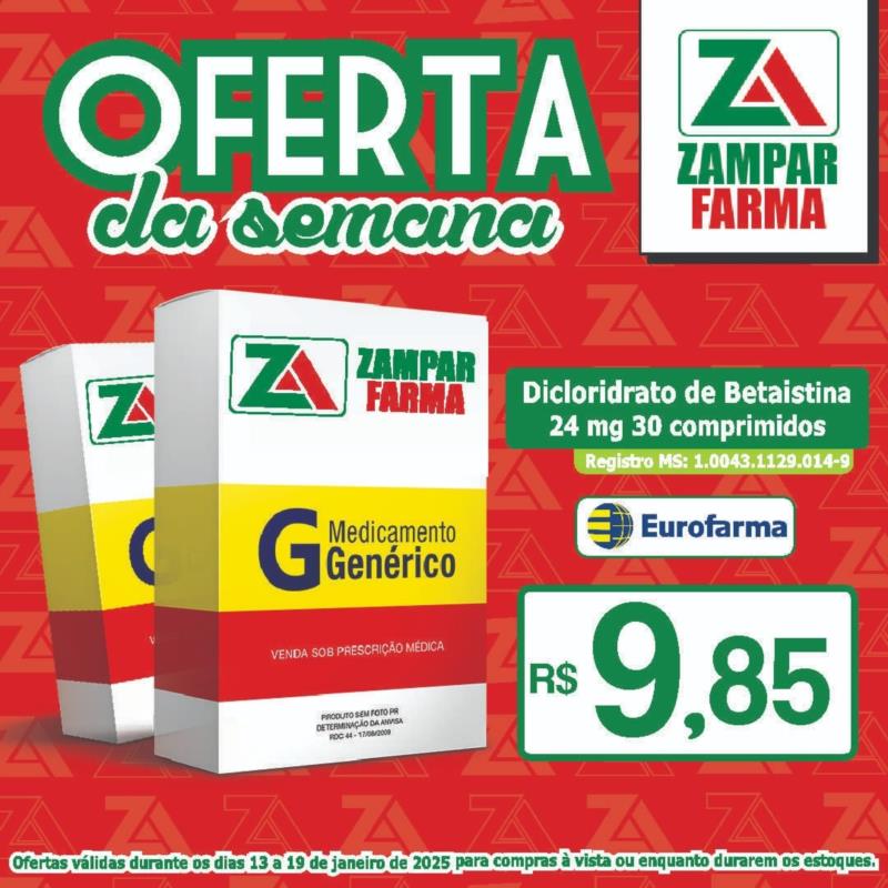 Ofertas da semana na Zampar Farma 