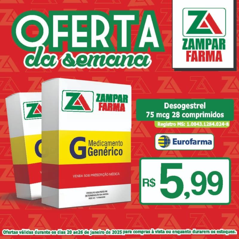 Ofertas da semana na Zampar Farma