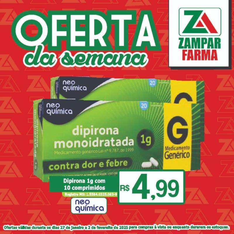 Ofertas da semana na Zampar Farma 